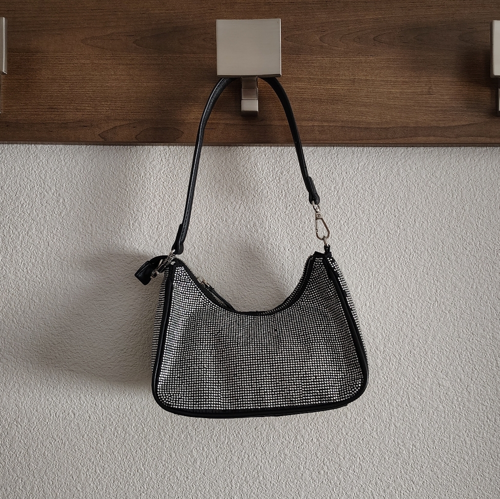 Aldo Black and Silver Crossbody Bag - Picture 6 of 11